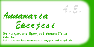 annamaria eperjesi business card